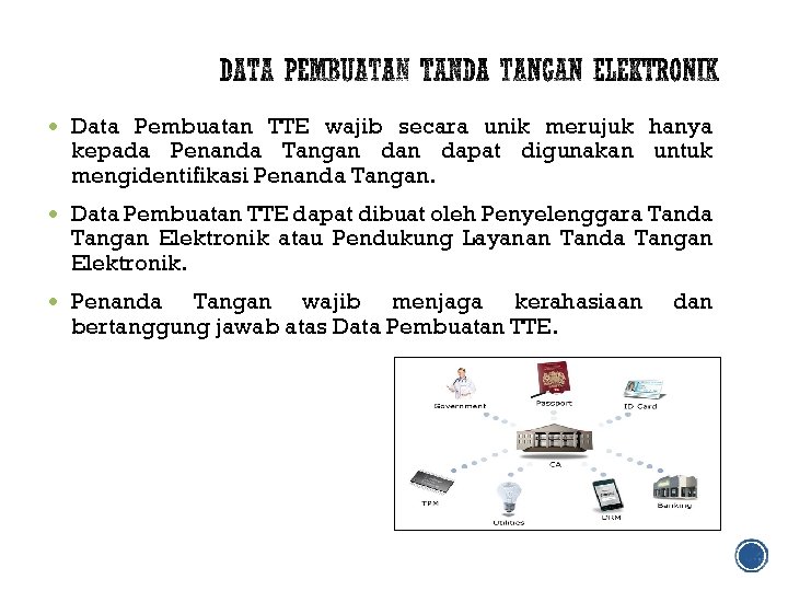  Data Pembuatan TTE wajib secara unik merujuk hanya kepada Penanda Tangan dapat digunakan