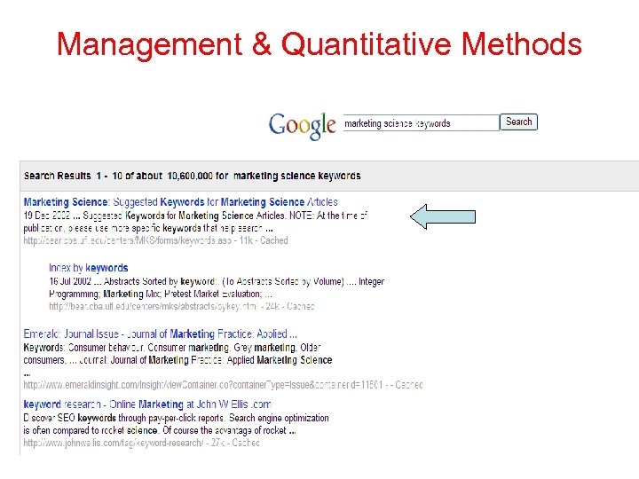 Management & Quantitative Methods 