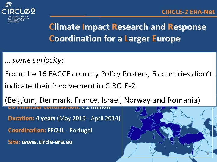 CIRCLE-2 ERA-Net Climate Impact Research and Response Coordination for a Larger European Network of