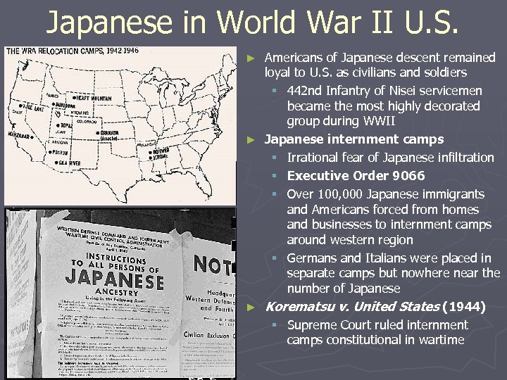 Japanese in World War II U. S. Americans of Japanese descent remained loyal to