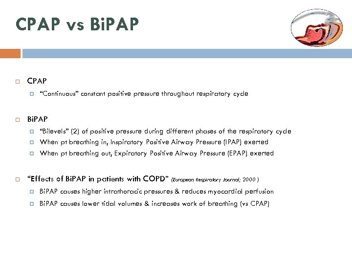 CONTINUOUS POSITIVE AIRWAY PRESSURE DEVICES ALS BLs