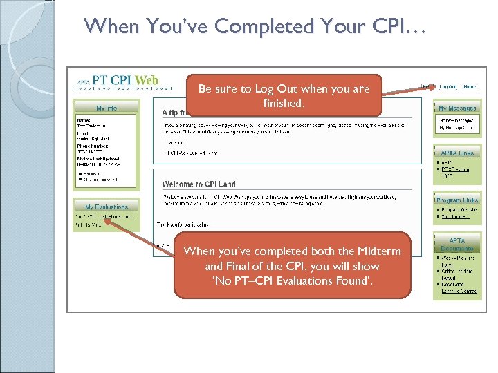 Getting Started in PT CPI Web A Student