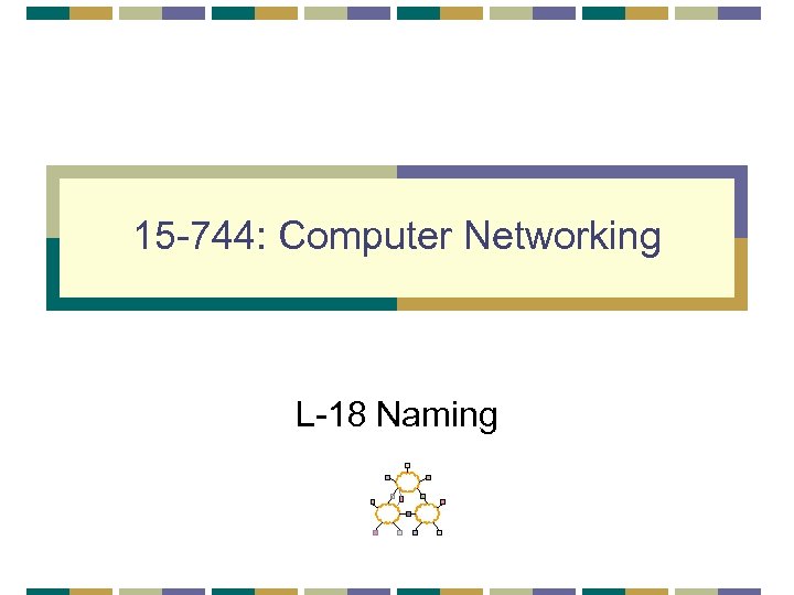 15 -744: Computer Networking L-18 Naming 