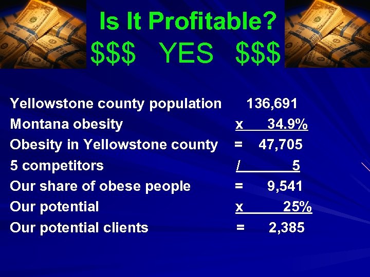 Is It Profitable? $$$ YES $$$ Yellowstone county population Montana obesity Obesity in Yellowstone