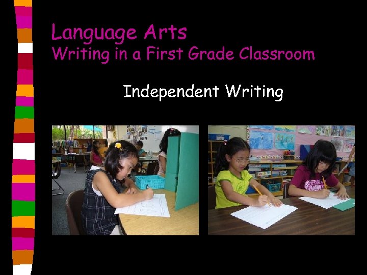 Language Arts Writing in a First Grade Classroom Independent Writing 