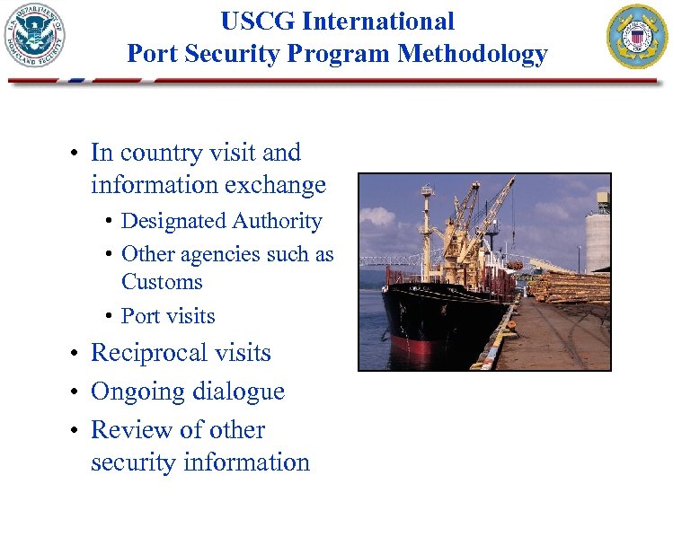 U S Coast Guard International Port Security Program