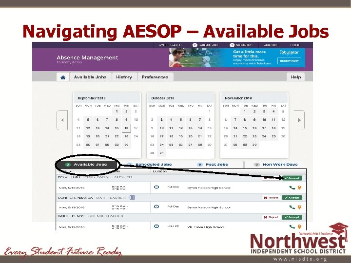 Navigating AESOP – Available Jobs 