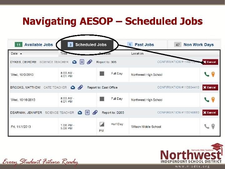 Navigating AESOP – Scheduled Jobs 