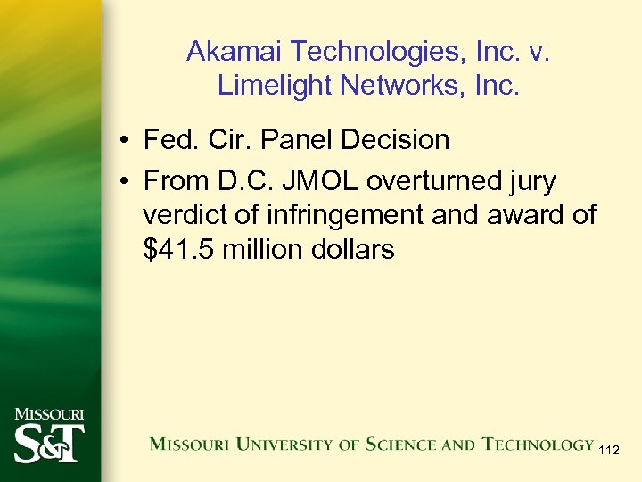 Akamai Technologies, Inc. v. Limelight Networks, Inc. • Fed. Cir. Panel Decision • From