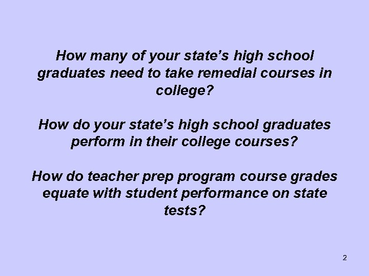How many of your state’s high school graduates need to take remedial courses in