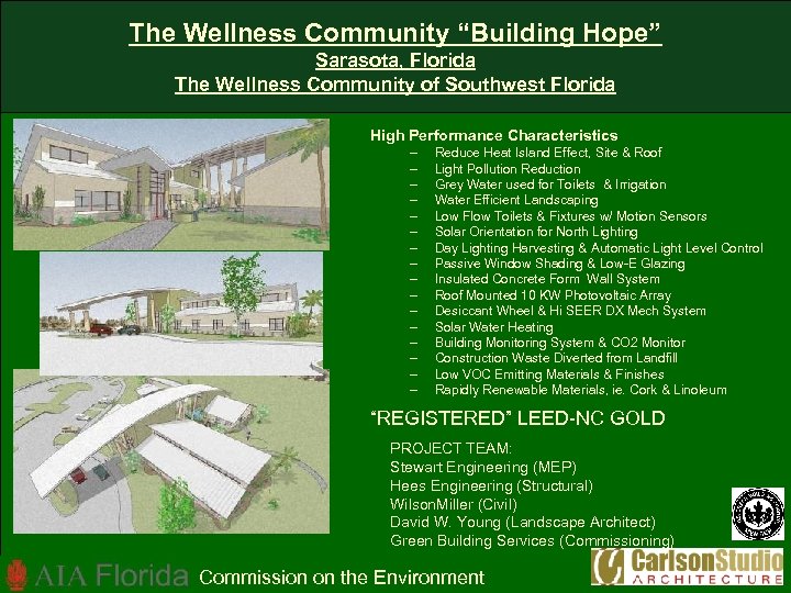 The Wellness Community “Building Hope” Sarasota, Florida The Wellness Community of Southwest Florida High