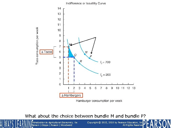 What about the choice between bundle M and bundle P? Introduction to Agricultural Economics,
