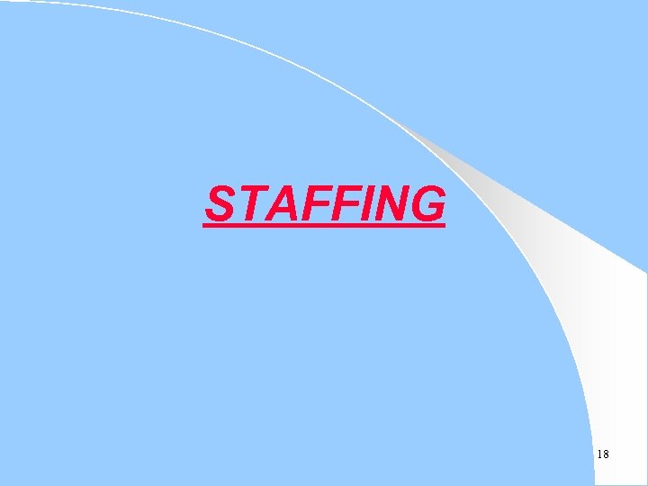 STAFFING 18 