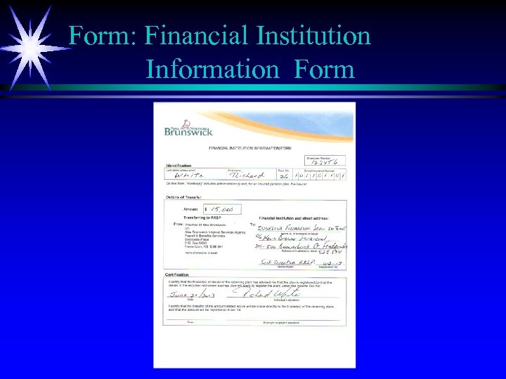 Form: Financial Institution Information Form 