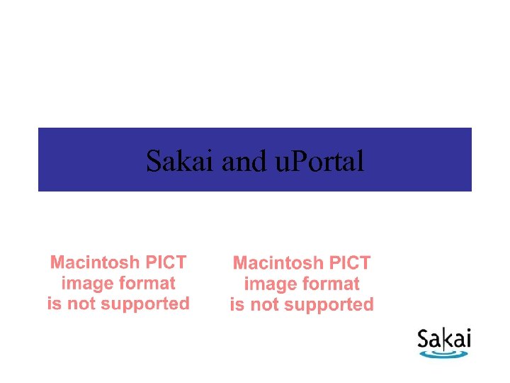 Sakai and u. Portal 
