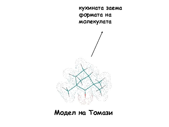 кухината заема формата на молекулата Модел на Томази 