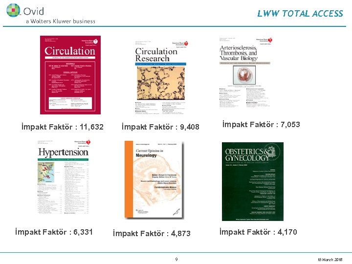 LWW TOTAL ACCESS İmpakt Faktör : 11, 632 İmpakt Faktör : 6, 331 İmpakt