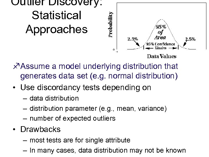 Outlier Discovery: Statistical Approaches f. Assume a model underlying distribution that generates data set