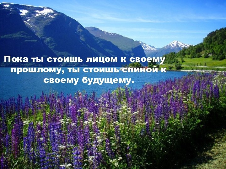 Пока ты стоишь лицом к своему прошлому, ты стоишь спиной к своему будущему. 