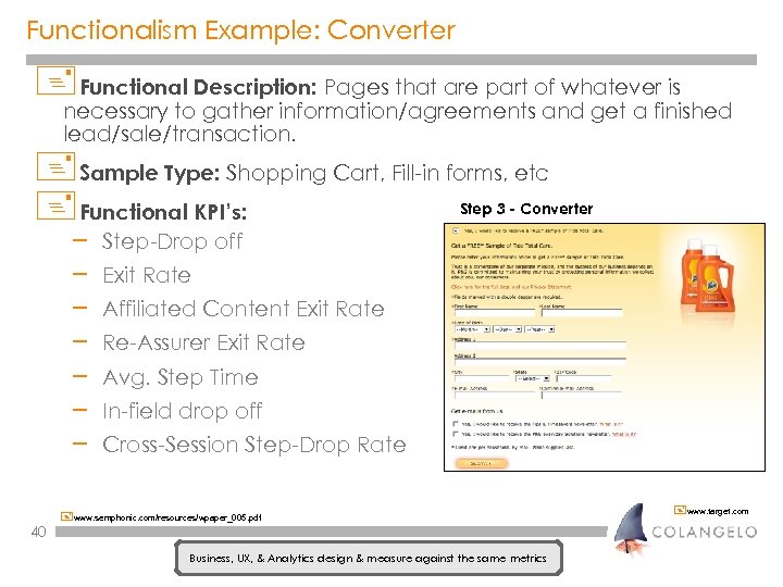 Functionalism Example: Converter +Functional Description: Pages that are part of whatever is necessary to