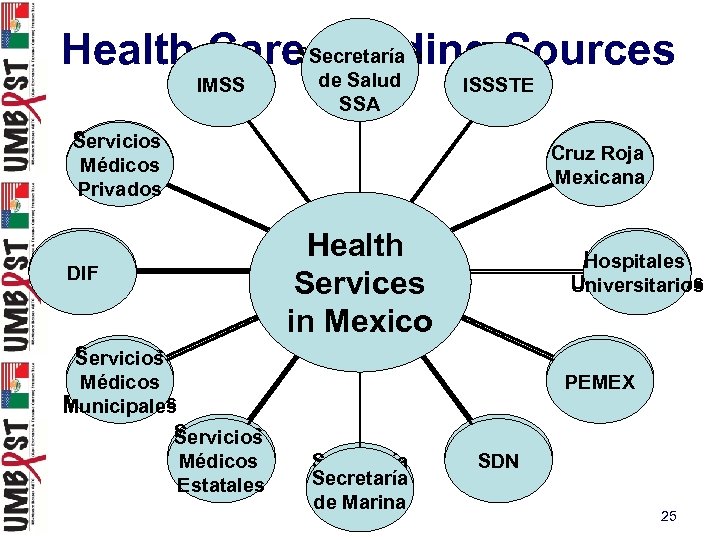 Secretaría Health Care. Secretaría de Funding Sources IMSS Salud de Salud SSA ISSSTE Servicios