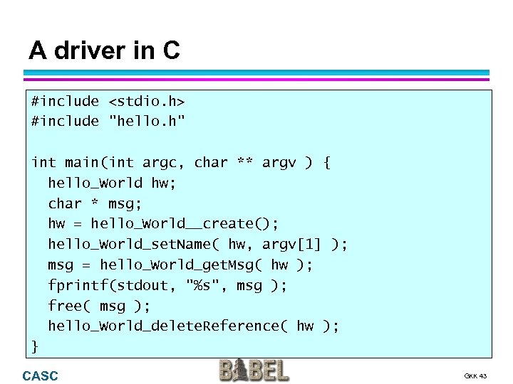A driver in C #include <stdio. h> #include 
