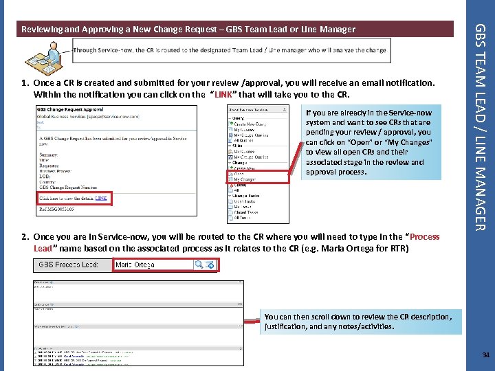 1. Once a CR is created and submitted for your review /approval, you will
