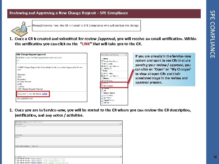 1. Once a CR is created and submitted for review /approval, you will receive