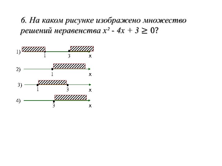  1) 1 2) 3) 4) 3 х 1 1 3 3 х х