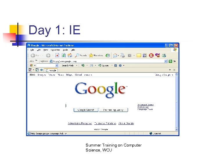 Day 1: IE Summer Training on Computer Science, WCU 