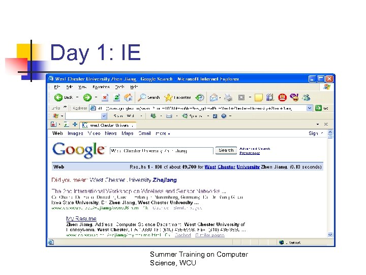 Day 1: IE Summer Training on Computer Science, WCU 