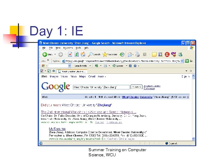 Day 1: IE Summer Training on Computer Science, WCU 