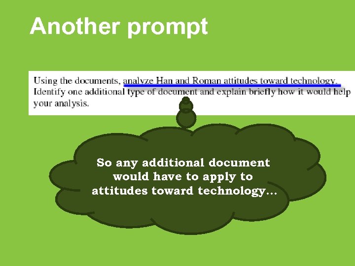 Another prompt So any additional document would have to apply to attitudes toward technology…