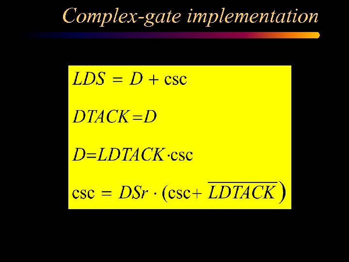 Complex-gate implementation 