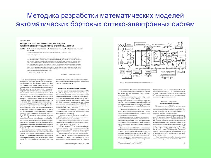 Методика разработки математических моделей автоматических бортовых оптико-электронных систем 