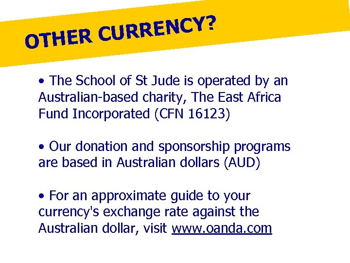 ENCY? R CURR E OTH • The School of St Jude is operated by
