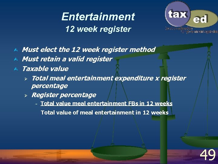 Entertainment 12 week register Ù Ù Ù Must elect the 12 week register method