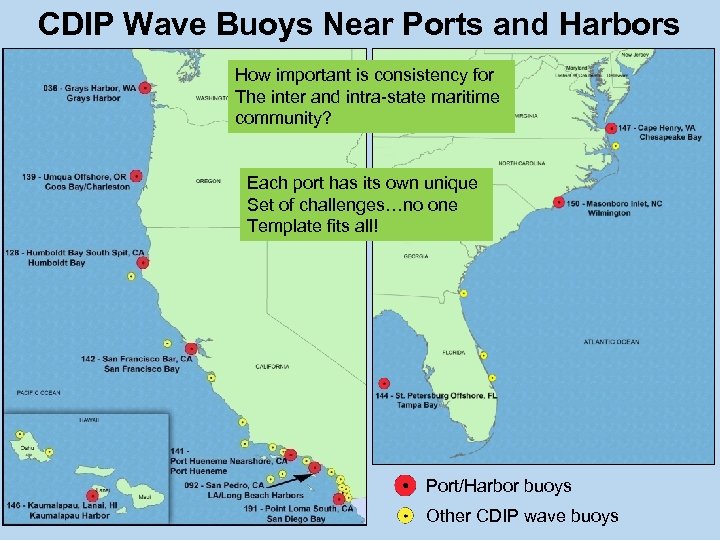 CDIP Wave Buoys Near Ports and Harbors How important is consistency for The inter