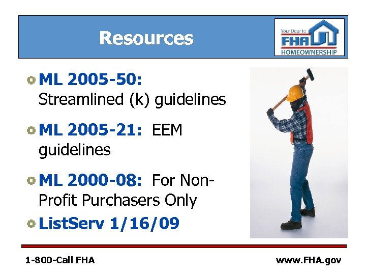 Resources ML 2005 -50: Streamlined (k) guidelines ML 2005 -21: EEM guidelines ML 2000