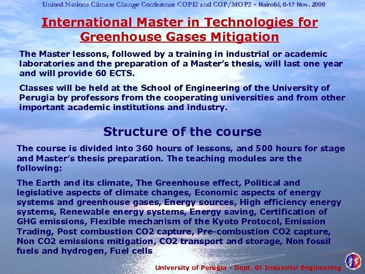 United Nations Climate Change Conference COP 12 and COP/MOP 2 - Nairobi, 6 -17