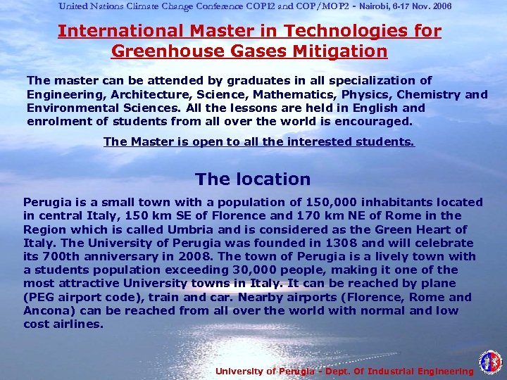 United Nations Climate Change Conference COP 12 and COP/MOP 2 - Nairobi, 6 -17