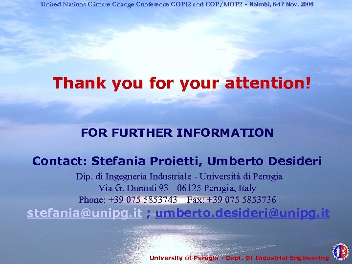 United Nations Climate Change Conference COP 12 and COP/MOP 2 - Nairobi, 6 -17