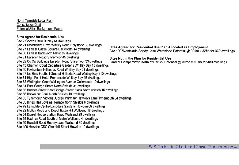 SJS Potts Ltd Chartered Town Planner page 4 