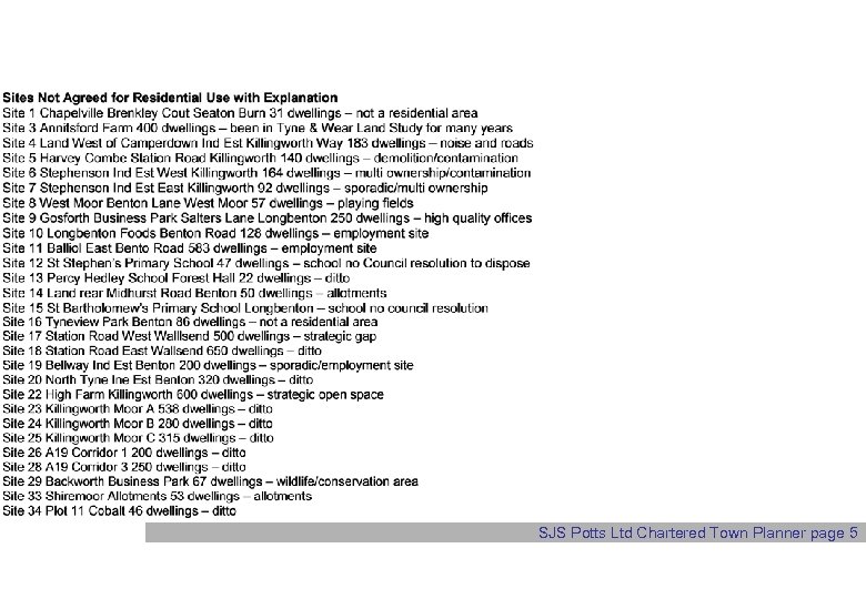 SJS Potts Ltd Chartered Town Planner page 5 