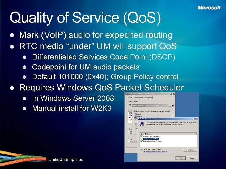 Quality of Service (Qo. S) Mark (Vo. IP) audio for expedited routing RTC media