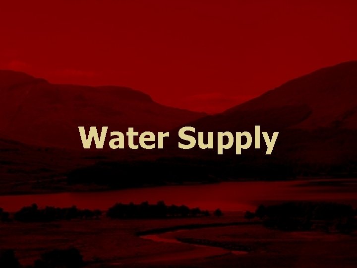 Water Supply 