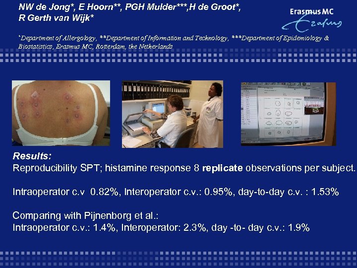 NW de Jong*, E Hoorn**, PGH Mulder***, H de Groot*, R Gerth van Wijk*