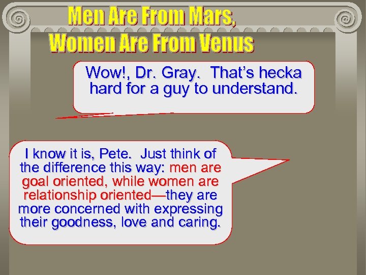 Wow!, Dr. Gray. That’s hecka hard for a guy to understand. I know it