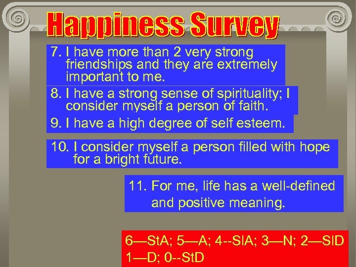 7. I have more than 2 very strong friendships and they are extremely important