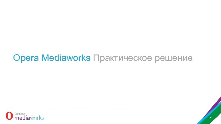 Opera Mediaworks Практическое решение 16 
